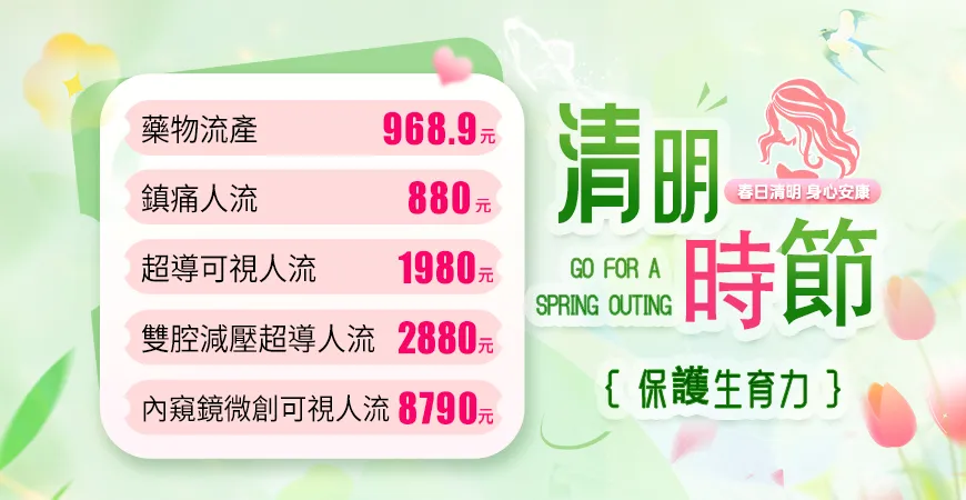 終止懷孕多種套餐